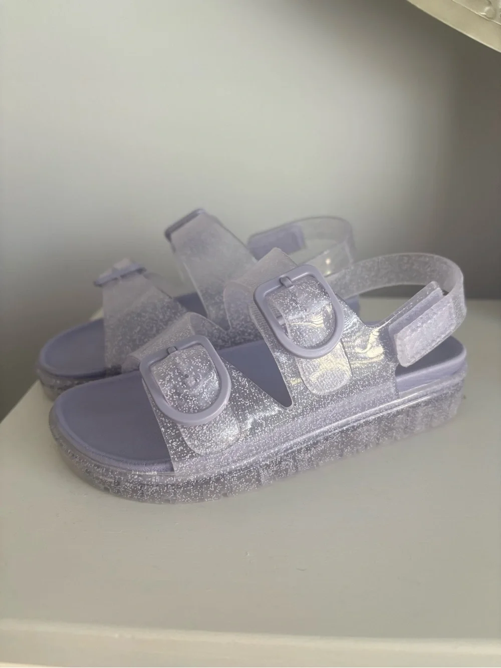 Target Kids Glitter Jelly Sandals in Lilac